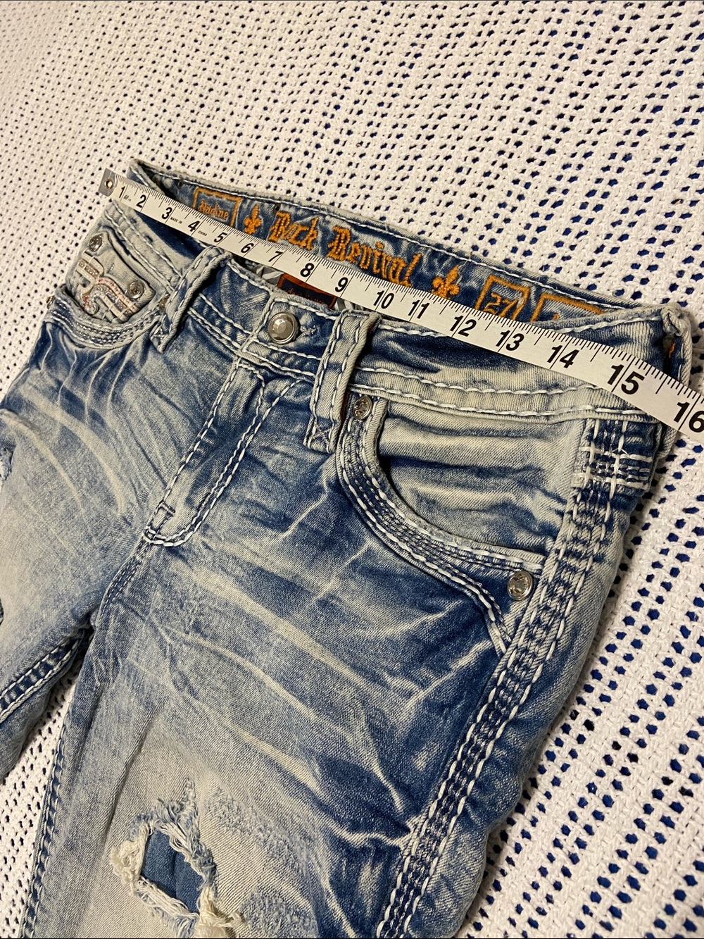 Rock Revival Nadine Ankle Skinny Stretch Jean Distress Western Size 27x28” - Picture 12 of 13